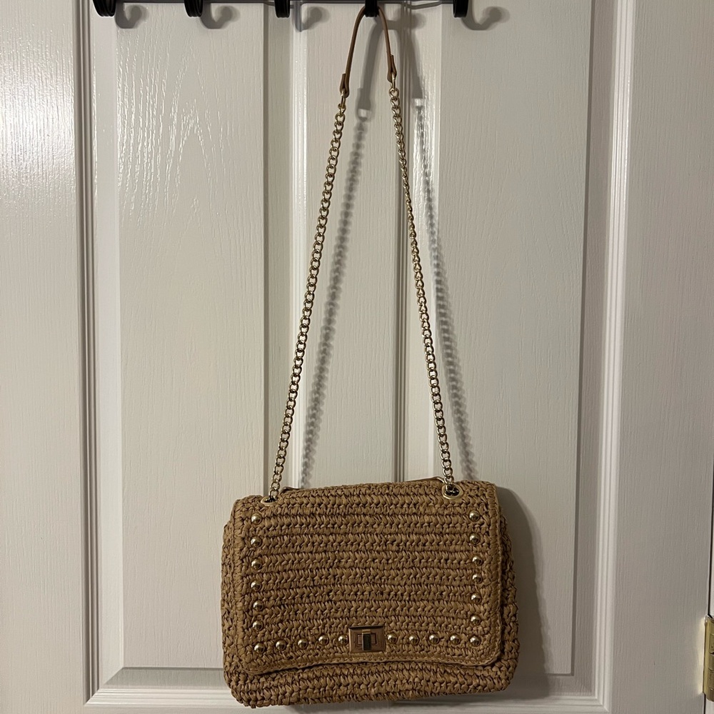 I.N.C Wicker Summer Chain Flap Bag - Picture 6 of 6